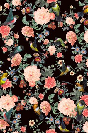 花卉印花华亿平台图片