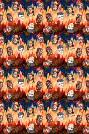 抽象印花华亿平台图片