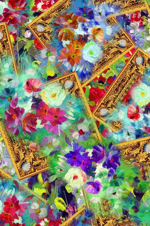 花卉印花华亿平台图片