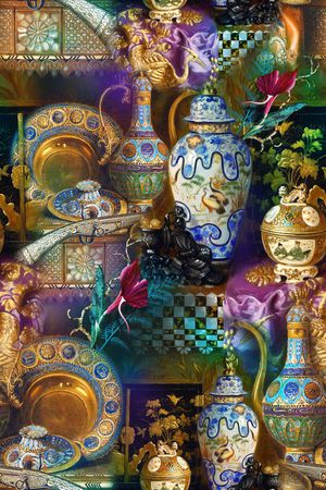 欧式印花华亿平台图片