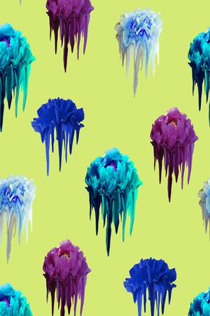 变形花卉印花华亿平台图片