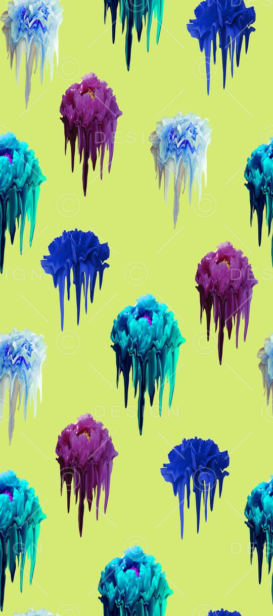 变形花卉印花华亿平台图片