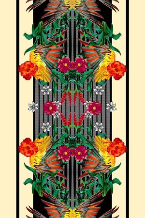 羽毛印花华亿平台图片