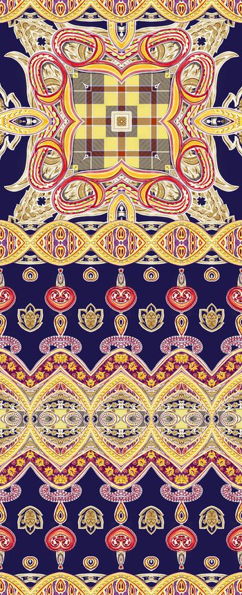 390221-民族风格图案与几何格子组合VIP