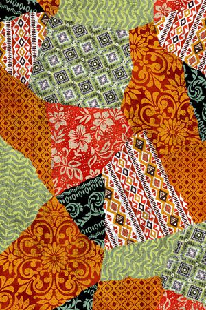 小碎花拼接印花华亿平台图片