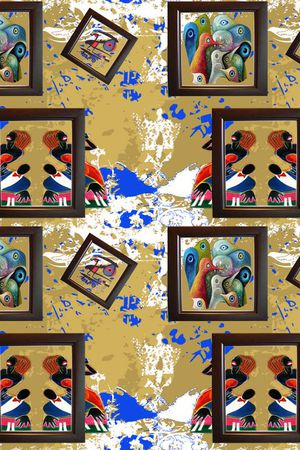 抽象印花华亿平台图片