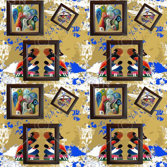 抽象印花华亿平台图片