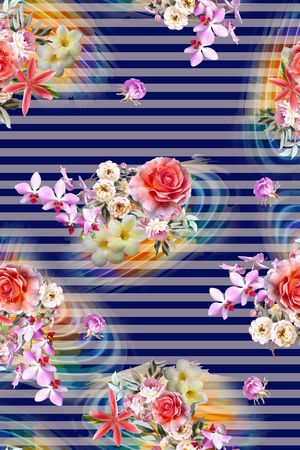 花卉印花华亿平台图片