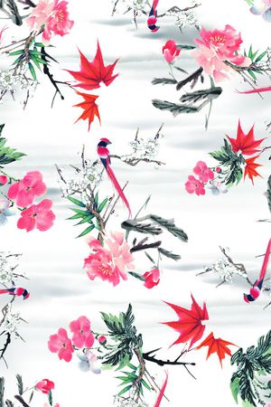 花卉印花华亿平台图片