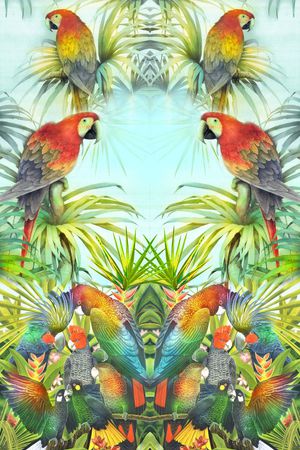 热带风印花华亿平台图片