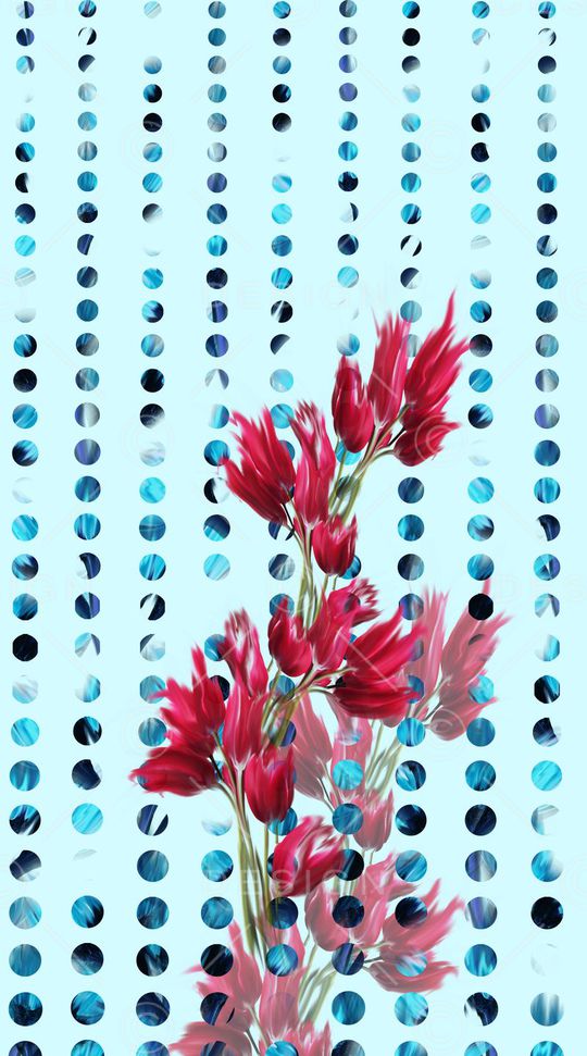 抽象花卉、波点印花华亿平台图片