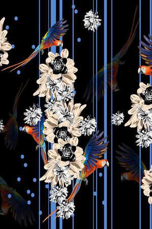 花鸟印花华亿平台图片