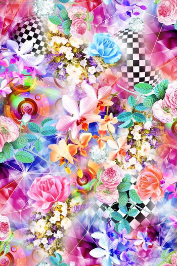 390701-色彩时空穿越花卉