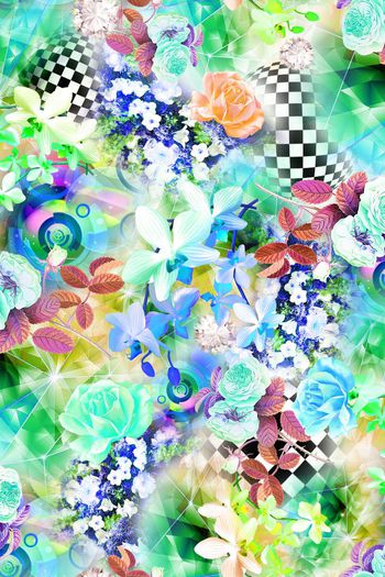 390704-色彩时空穿越花卉