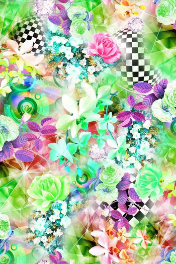 390705-色彩时空穿越花卉