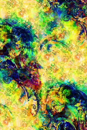 抽象印花华亿平台图片