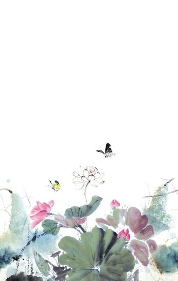 荷花印花华亿平台图片