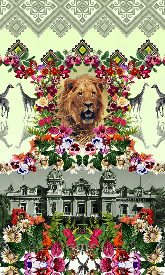 欧式建筑印花华亿平台图片