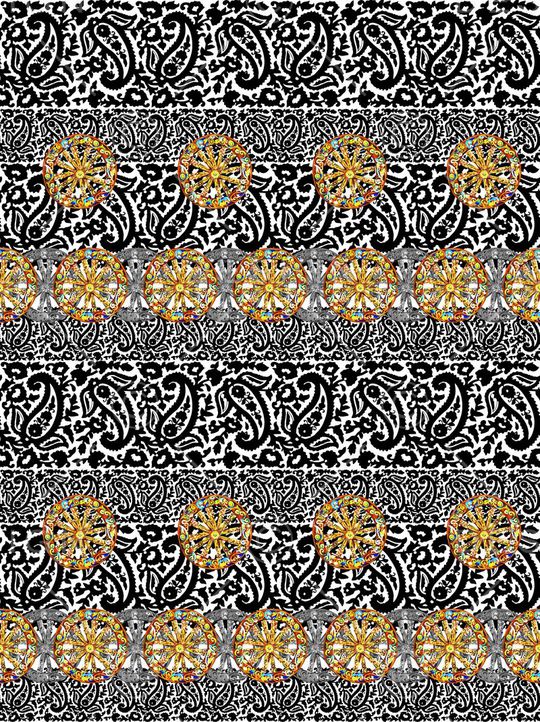 复古优雅印花华亿平台图片