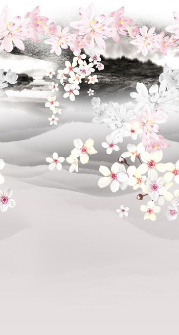 390937-撞色风景花卉