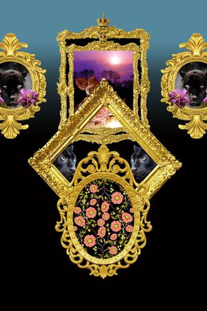 欧式相框印花华亿平台图片