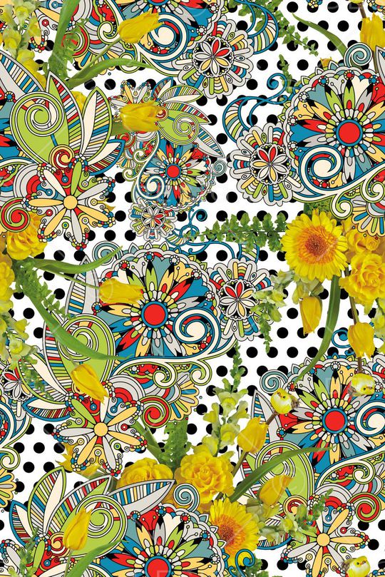 花卉印花华亿平台图片