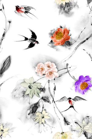 花卉印花华亿平台图片