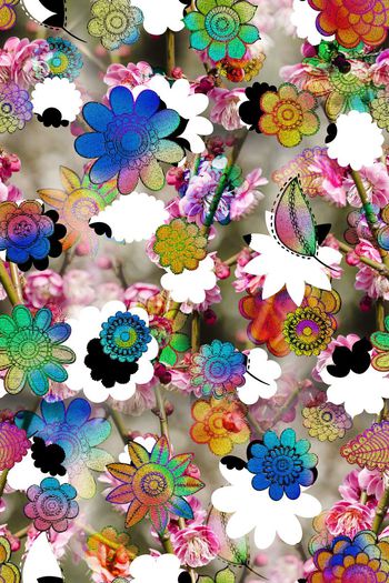 391126-多彩花卉花朵花纹组合