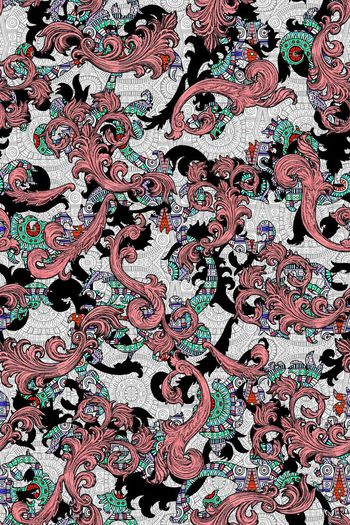 391140-欧式花纹民族风组合