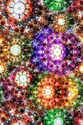 391143-多彩炫彩花纹组合