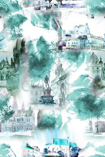 391152-水彩水墨风景