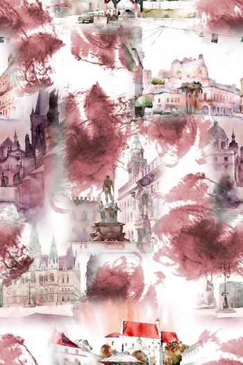 391153-水彩水墨风景