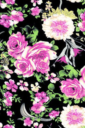 大花朵印花华亿平台图片