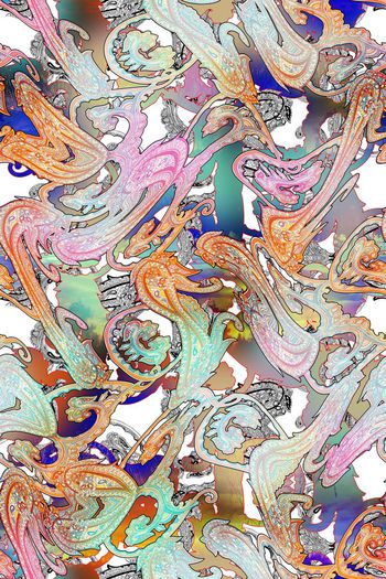 391158-多彩佩斯利腰果花组合