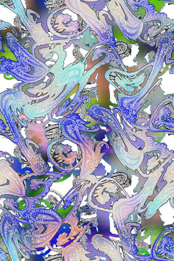 391161-多彩佩斯利腰果花组合