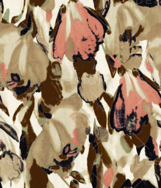 抽象花朵印花华亿平台图片