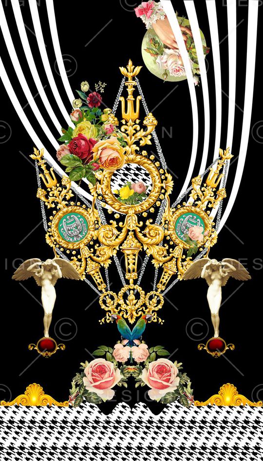 欧洲拼接印花华亿平台图片