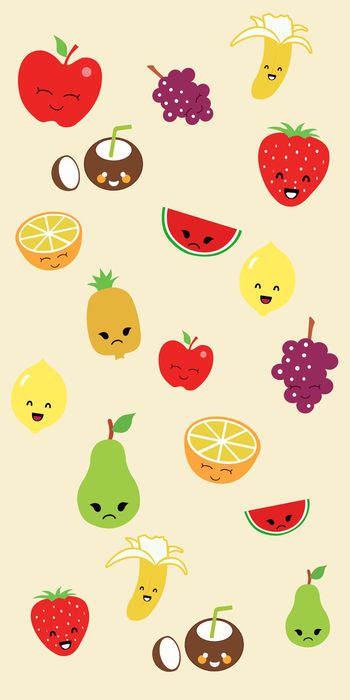 391206-	春夏趣味水果印花