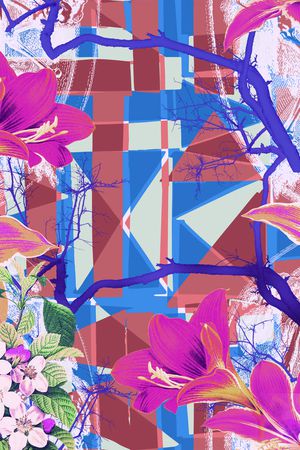 花卉印花华亿平台图片