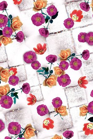 花卉印花华亿平台图片