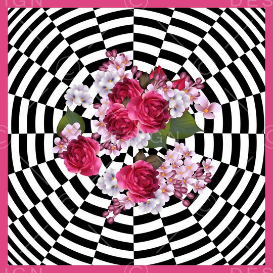 几何花卉印花华亿平台图片