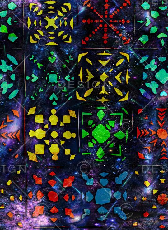 抽象几何印花华亿平台图片