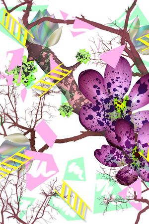 花卉印花华亿平台图片