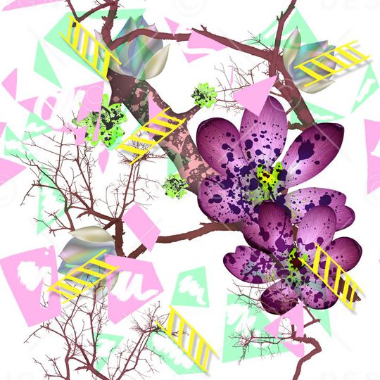 花卉印花华亿平台图片