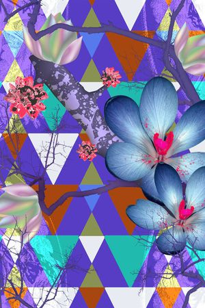 花卉印花华亿平台图片