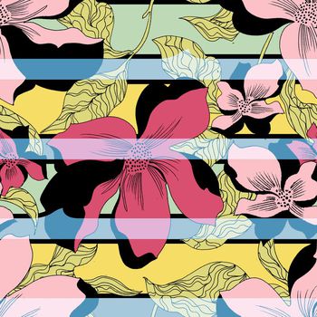 391367-条纹花卉组合