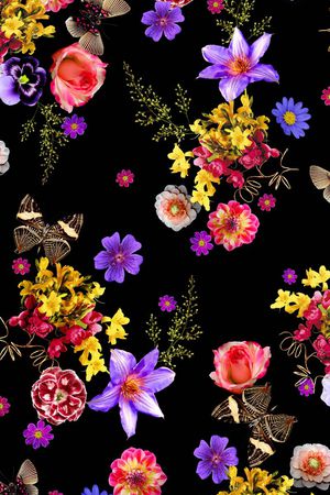 花卉印花华亿平台图片