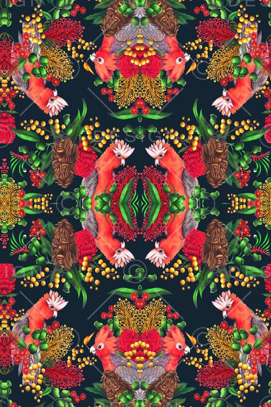 花鸟印花华亿平台图片