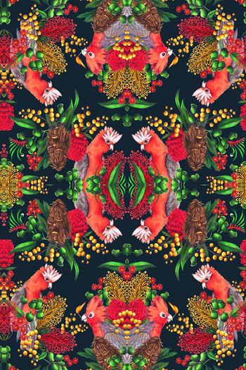 花鸟印花华亿平台图片