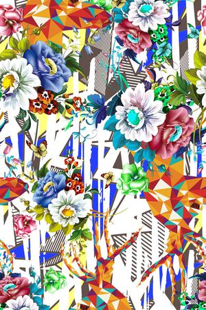 花卉印花华亿平台图片